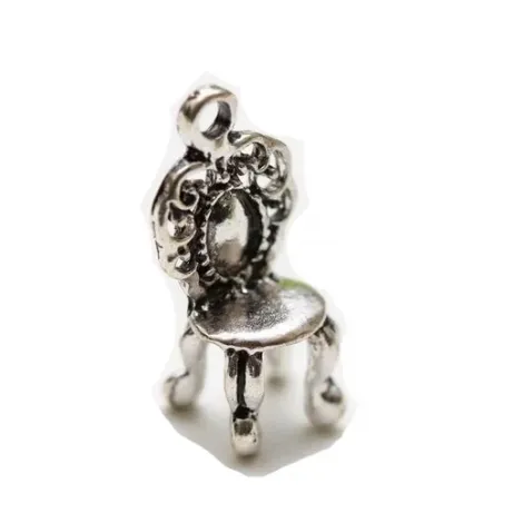 Zawieszka metalowa Charms ScrapBerry's Tron Srebro, 27mm